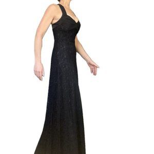Calvin Klein, size 6, evening formal dress, black lace long